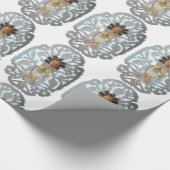 Jesuskind, antikes Weihnachtsbuch Carving Geschenkpapier (Ecke)