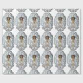 Jesuskind, antikes Weihnachtsbuch Carving Geschenkpapier (Flach)