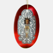 Jesuskind, antikes Weihnachtsbuch Carving Keramik Ornament (Rechts)