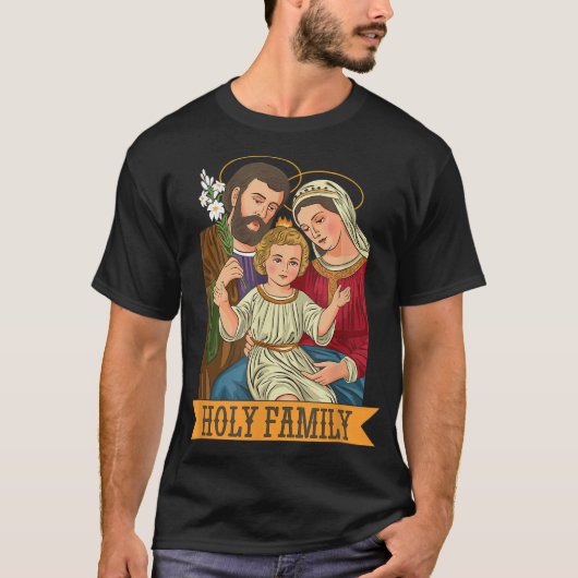 Jesuskind, Jungfrau Maria und St. Joseph T-Shirt (Vorderseite)