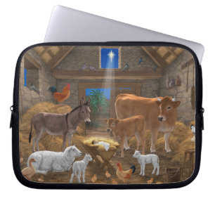 Jesuskind Krippen Heilige Nacht Weihnachten Krippe Laptopschutzhülle