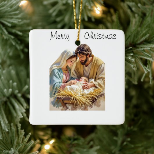 Jesuskind-Schmuck Keramikornament (Baum)
