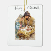 Jesuskind-Schmuck Keramikornament (Links)