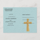 Jesuskreuz Christi Save the Date Ankündigungspostkarte (Rückseite)