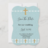 Jesuskreuz Christi Save the Date Einladung (Vorderseite)