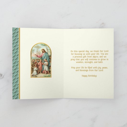 Jesuskriptur des Kindes Karte (Innenseite)