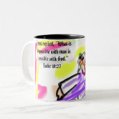 Jesusliebe Zweifarbige Tasse (Vorderseite Links)