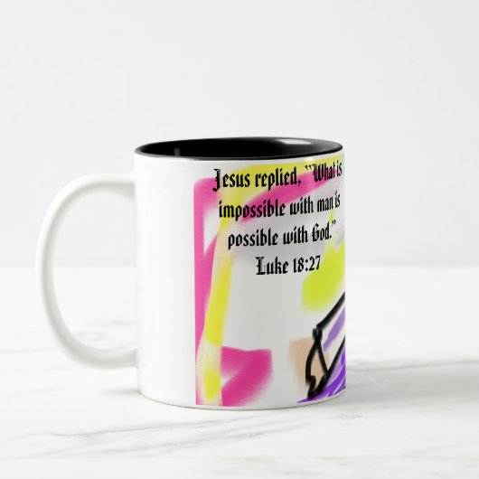 Jesusliebe Zweifarbige Tasse (Links)