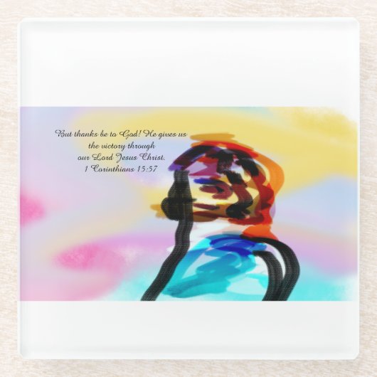 Jesussieg Glasuntersetzer (Vorderseite)