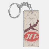 Jet-Age Retro Airliner Schlüsselanhänger (Vorderseite links)