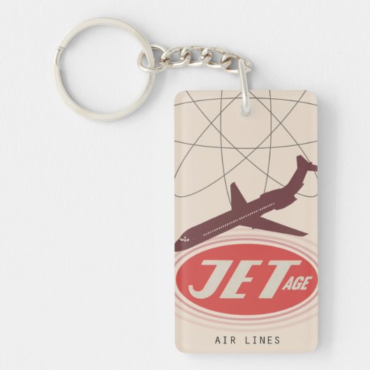 Jet-Age Retro Airliner Schlüsselanhänger (Vorderseite)