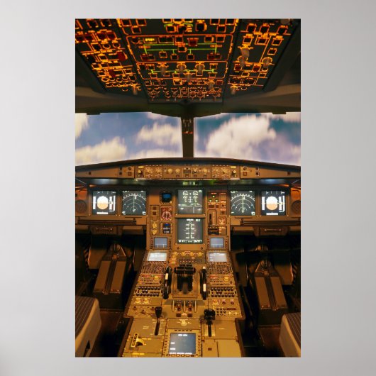 Jet Aircraft Cockpit Poster (Vorne)
