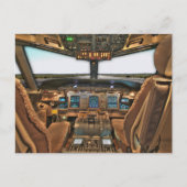 Jet Aircraft-Cockpit Postkarte (Vorderseite)