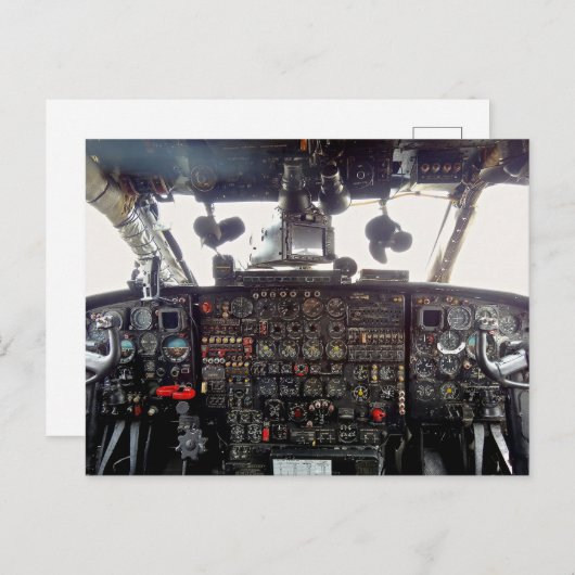 Jet Aircraft-Cockpit Postkarte (Vorne/Hinten)