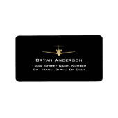 Jet Airplane Address Label Adressaufkleber (Vorne)
