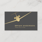 Jet Airplane Business Card Visitenkarte (Vorderseite)