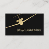 Jet Airplane Business Card Visitenkarte (Vorderseite)