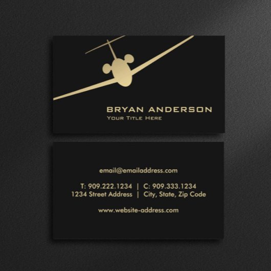 Jet Airplane Business Card Visitenkarte