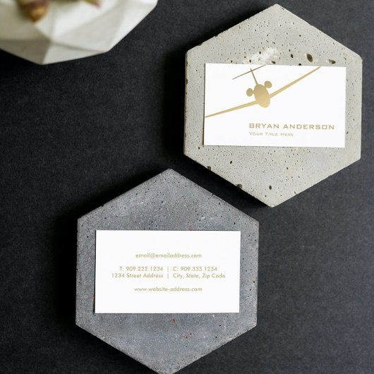 Jet Airplane Business Card Visitenkarte