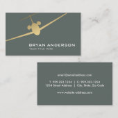 Jet Airplane Business Card Visitenkarte (Vorne/Hinten)
