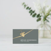 Jet Airplane Business Card Visitenkarte (Stehend Vorderseite)