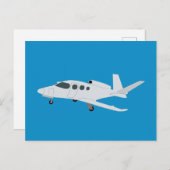 Jet Airplane Feiertagspostkarte (Vorne/Hinten)