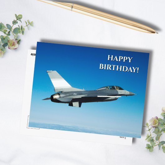 Jet Airplane Foto, Cool Aviation Geburtstag Postkarte