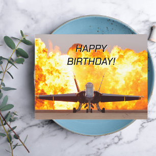 Jet Airplane Foto, Cool Aviation Geburtstag Postkarte