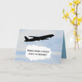 Jet Airplane Funny Pilot Ruhestand für ihn Karte (Gelbe Blume)