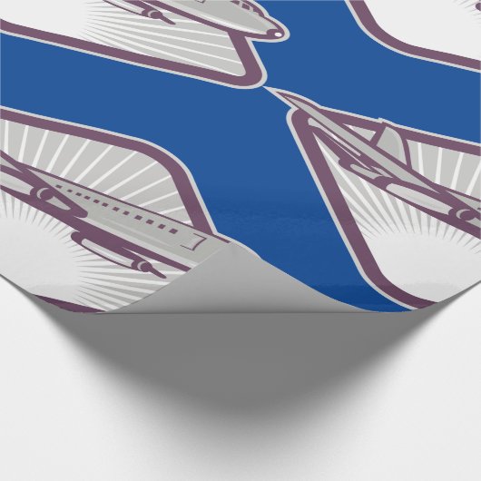 Jet Airplane Geschenkpapier (Ecke)