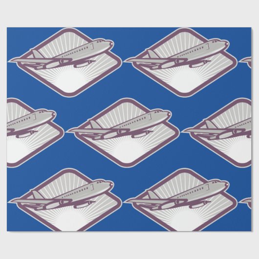 Jet Airplane Geschenkpapier (Flach)