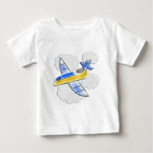 Jet Airplane in den Wolken Baby T-shirt