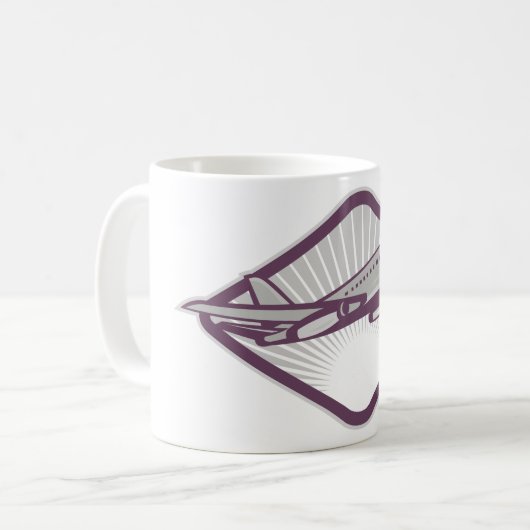Jet Airplane Kaffeetasse (Vorderseite Links)
