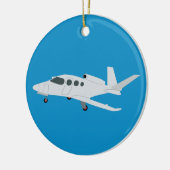 Jet Airplane Keramik Ornament (Links)