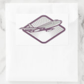 Jet Airplane Rechteckiger Aufkleber (Tasche)