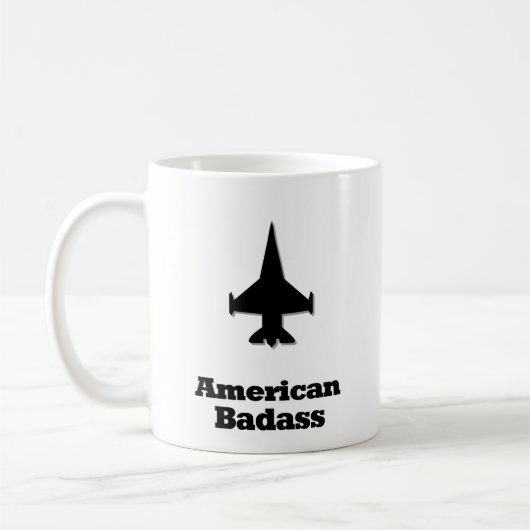 Jet American Badass kämpfen Kaffeetasse (Links)