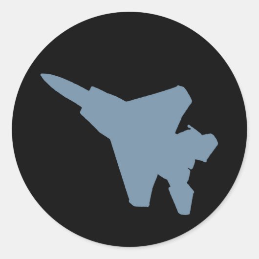 Jet-Aufkleber bekämpfen Runder Aufkleber (Vorderseite)