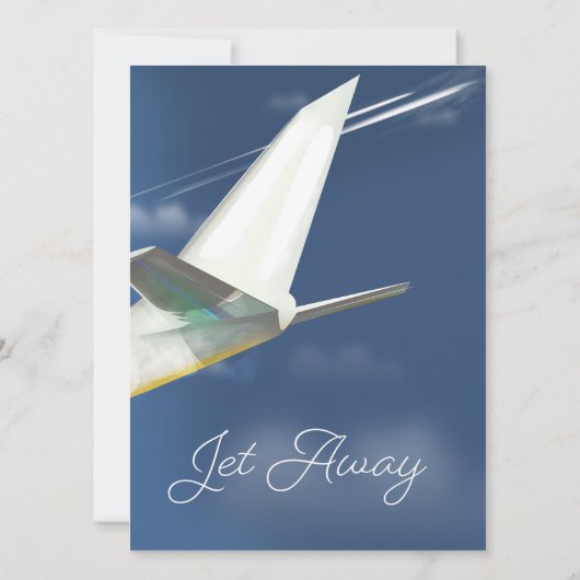 Jet Away Reiseplakat. (Rückseite)