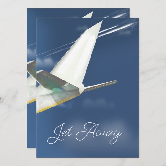 Jet Away Reiseplakat. (Vorne/Hinten)