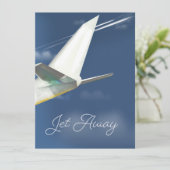 Jet Away Reiseplakat. (Stehend Vorderseite)