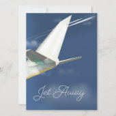 Jet Away Reiseplakat. (Vorderseite)