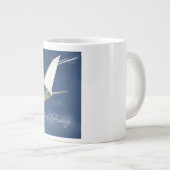 Jet Away Reiseplakat. Jumbo-Tasse (Vorderseite Rechts)