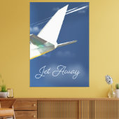 Jet Away Reiseplakat. Leinwanddruck (Insitu (Wohnzimmer))
