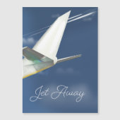 Jet Away Reiseplakat. Magnetkarte (Vorderseite)