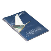 Jet Away Reiseplakat. Notizblock (Rechte Seite)