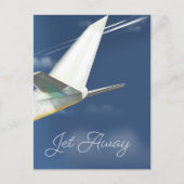 Jet Away Reiseplakat. Postkarte (Vorderseite)