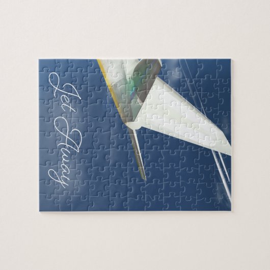 Jet Away Reiseplakat. Puzzle (Horizontal)