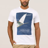 Jet Away Reiseplakat. T-Shirt (Vorderseite)