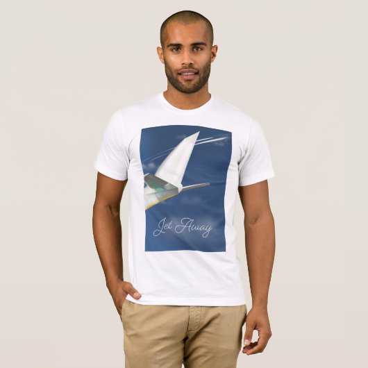 Jet Away Reiseplakat. T-Shirt (Vorne ganz)