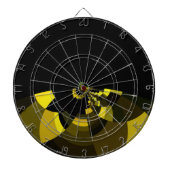 Jet Black and Gold Vector Art Print Graphic Design Dartscheibe (vorne)